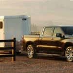 2021 Chevrolet Silverado 1500 towing a trailer