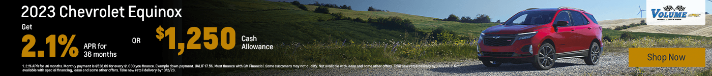Get 2.1% APR for 36 months or $1250 Cash allowance