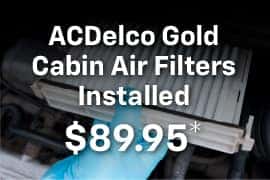 ACDelco Gold Cabin Air Filters Installed
