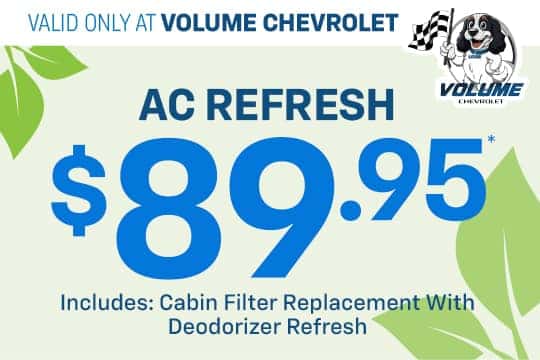 AC Refresh "$89.95* Includes: Cabin Filter Replacement With Deodorizer Refresh"