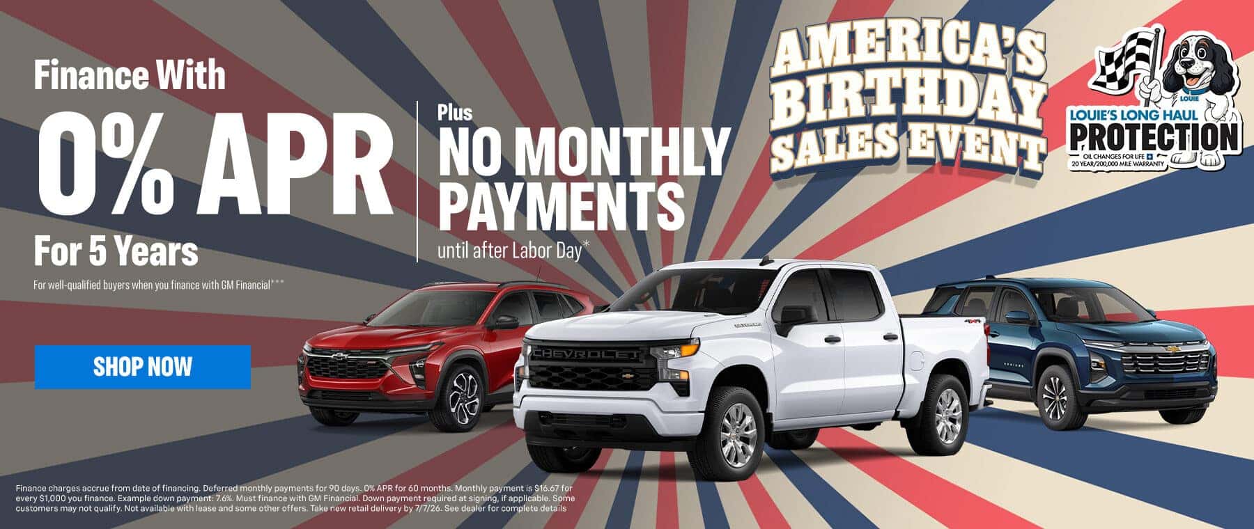 O% for 5 Years Offer