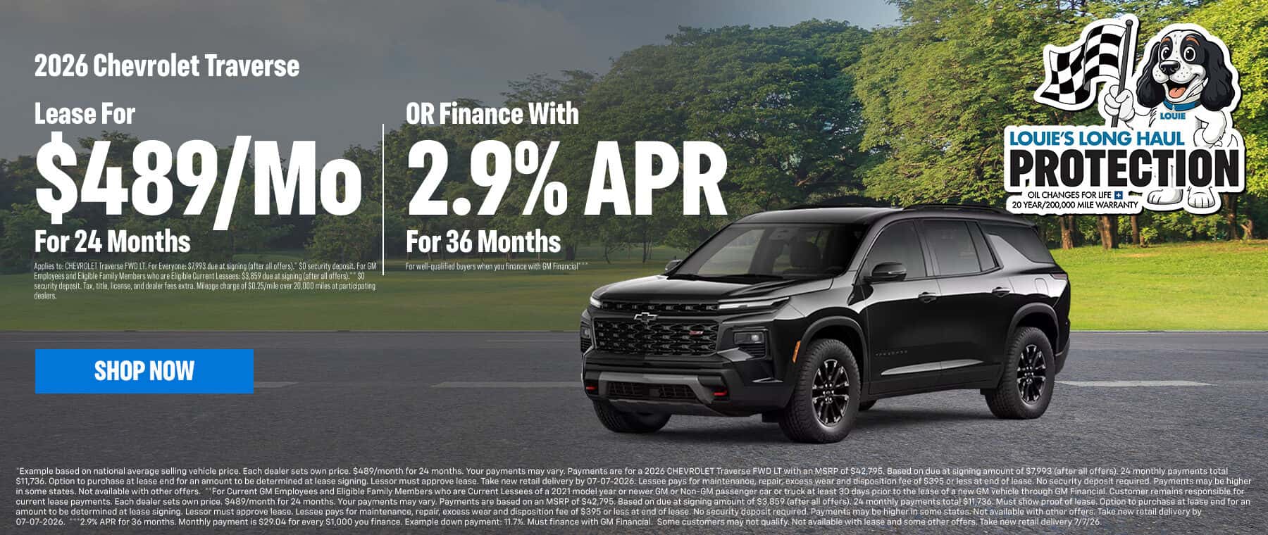 June 2026 Traverse Special Offer