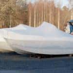 wrapping a boat shrinkwrap